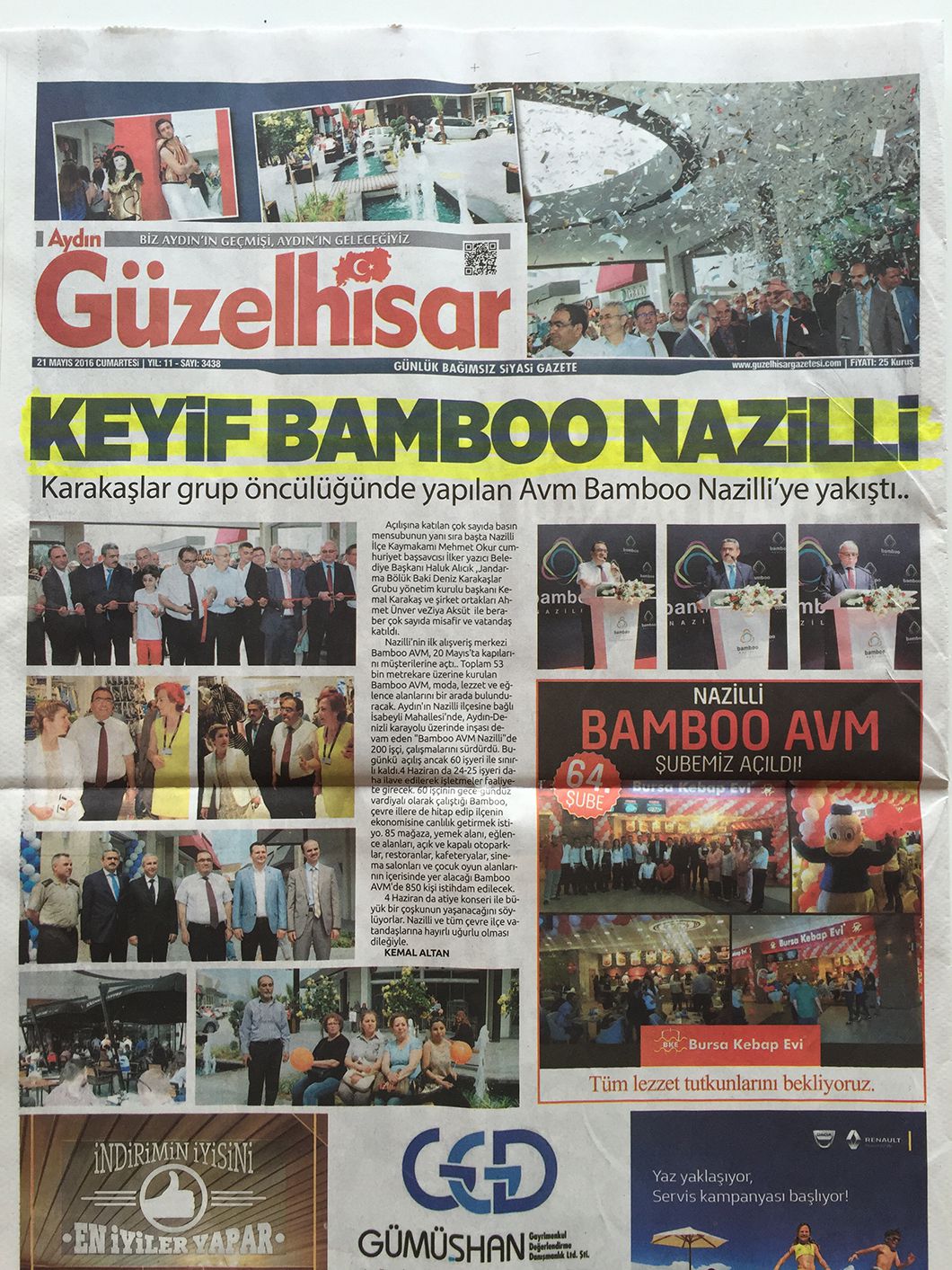 Güzelhisar Gazetesi / 21 Mayıs 2016
